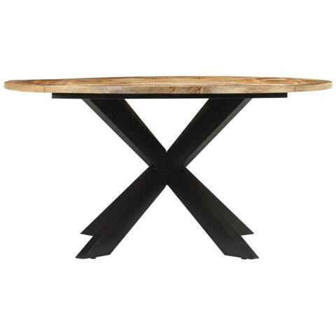 Tavolo Da Pranzo 150x76 Cm In Legno Grezzo Massello Di Mango - Foto 3