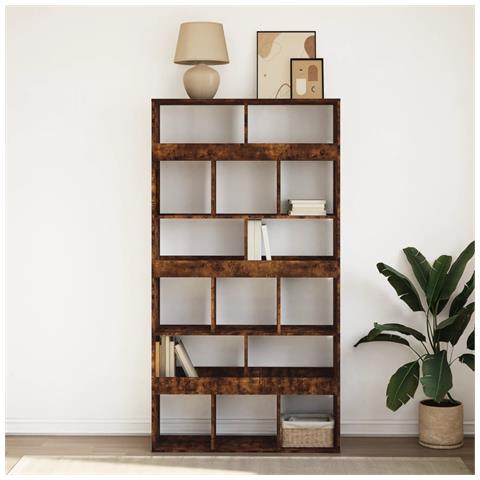 Libreria Rovere Fumo 100x33x187,5 Cm In Truciolato - Foto 3