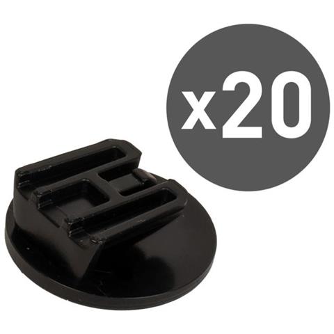 Conf. 20 Pz Clip Adesiva Nera Per Telepass V5 - Foto 1