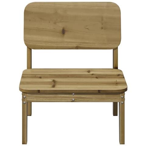 Sedia Da Giardino 60x52,5x72 Cm In Legno Impregnato Di Pino - Foto 3