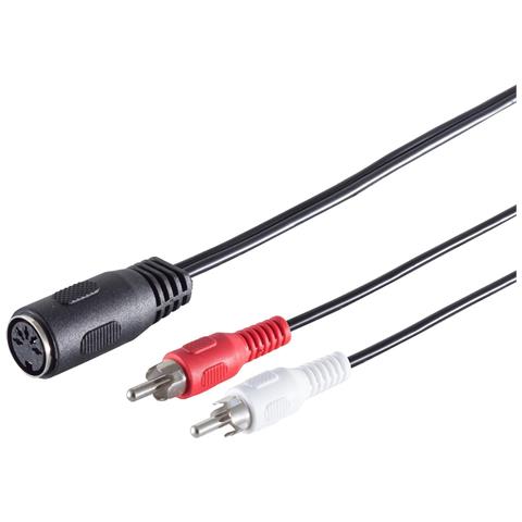 S/conn Maximum Connectivity Diodenkabel-din Kabel-diodenkupplung 5-pol. Auf 2 Cinchstecker, Belegung 1/4 -aufnahme, 0,2m (10511) - Foto 1