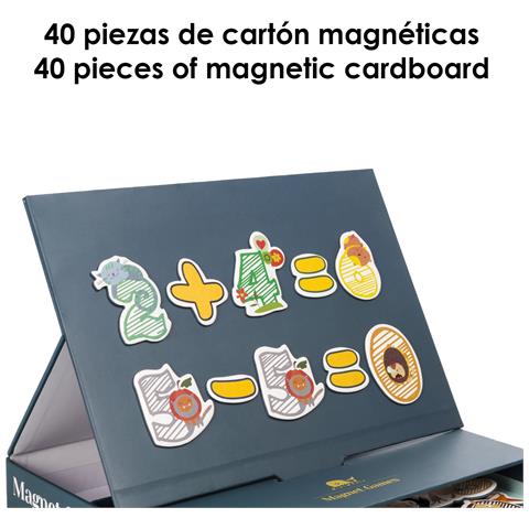 Gioco Matematico Magnetico. 40 Pezzi Di Cartone Magnetici Con Numeri E Animali. - Foto 2