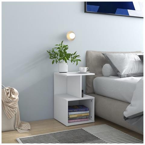 Comodini 2 Pz Bianchi 35x35x55 Cm In Legno Multistrato - Foto 6