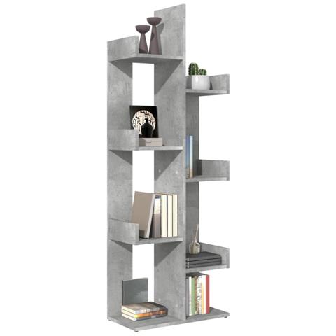 Lusso Casadino - Libreria Grigio Cemento 48x25,5x140 Cm In Truciolato - Foto 2