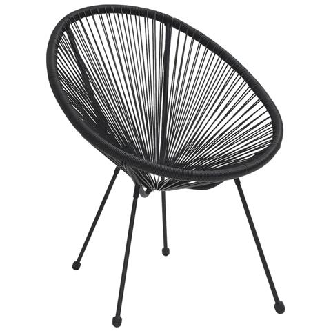Lusso Casadino - Sedie Da Giardino Acapulco 2 Pz In Rattan Nere - Foto 1