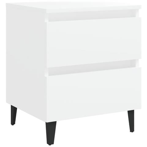 Lusso Casadino -  Comodino Bianco 40x35x50 Cm In Legno Multistrato - Foto 1