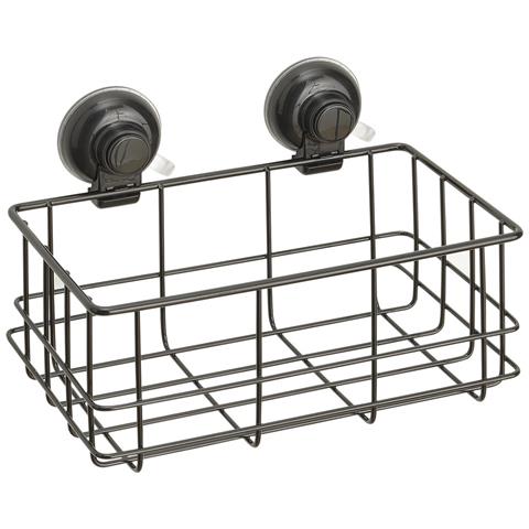 Portaoggetti Rettangolare Per Doccia In Filo Da Muro In Metallo E Resine Termoplastiche Ho18 Serie Hot Nero Matt - Foto 1