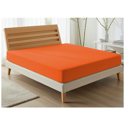 Lenzuola Sotto Con Angoli No Stiro In Tinta Unita Modello Francesca 1 Piazza Rust - Foto 1