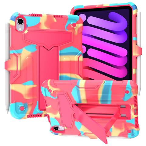 Custodia Per Ipad Mini 6 8.3” Con Supporto E Alloggiamento Per Stilo Rosa - Foto 1