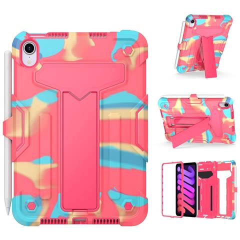 Custodia Per Ipad Mini 6 8.3” Con Supporto E Alloggiamento Per Stilo Rosa - Foto 4
