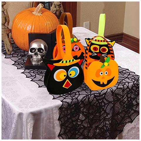 Set Di Sacchetti Di Feltro Per Dolcetti Di Halloween, 4 Pezzi - Foto 2