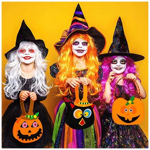 Set Di Sacchetti Di Feltro Per Dolcetti Di Halloween, 4 Pezzi - Foto 4