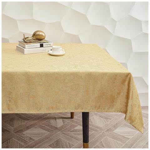 Tovaglia Lavabile E Impermeabile Oro 140x200cm Resistente Alle Macchie - Foto 1