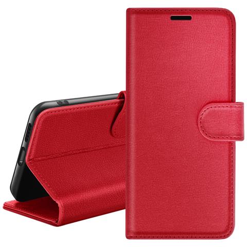 Custodia A Portafoglio Per Xiaomi Redmi Note 12s Con Supporto E Linguetta, Rosso - Foto 1