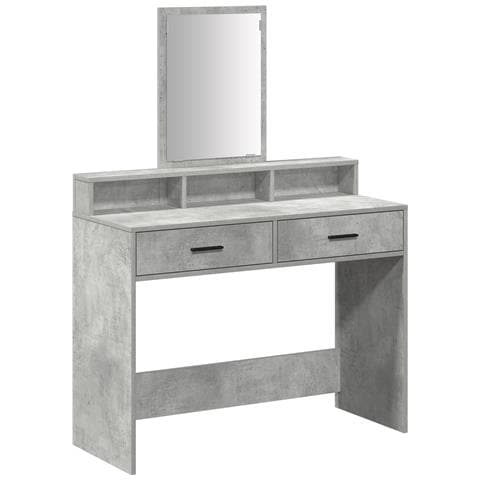 Tavolo da Trucco  con Cassetti Grigio Cemento 100x41x140 cm - Foto 1