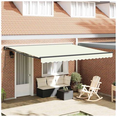 Tenda Retrattile Crema 400x300 cm Tessuto - Foto 2