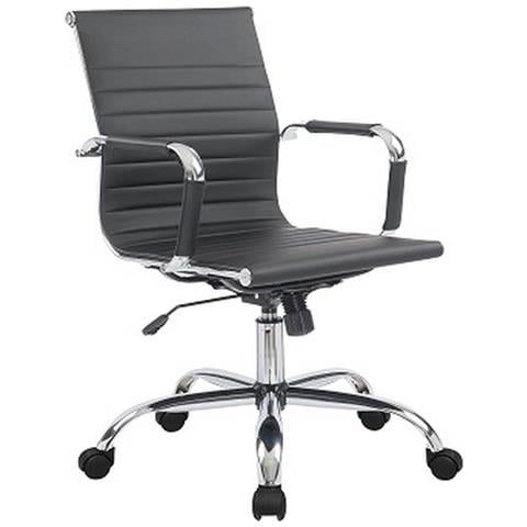 Sedia Da Ufficio Helsinky V - Nero - Pu - 56,5x62,5x96,5 Cm - Foto 1