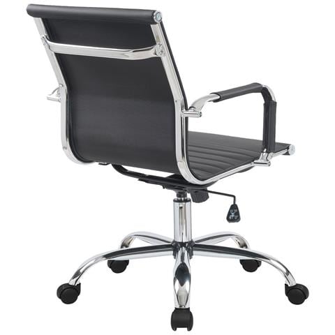 Sedia Da Ufficio Helsinky V - Nero - Pu - 56,5x62,5x96,5 Cm - Foto 4