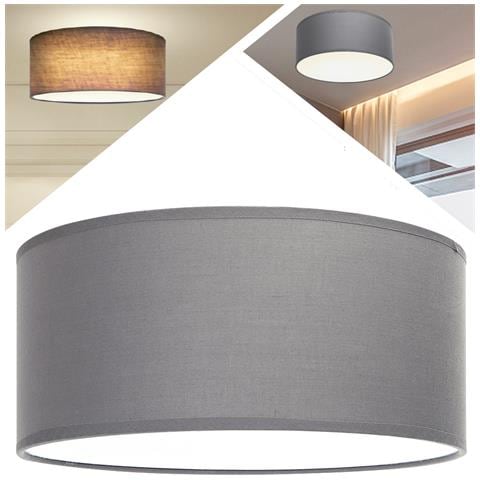 Lampada Da Soffitto Ø30cm Plafoniera Tessuto 1*e27 Max 60w - Foto 1