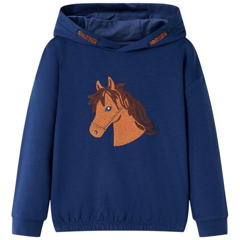 Felpa con Cappuccio da Bambina Blu Marino 92 - Foto 1