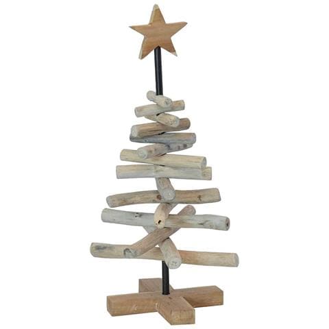 Albero di Natale Marrone 60 cm Legno massello di teak - Foto 1