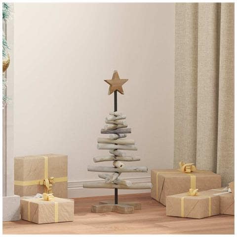 Albero di Natale Marrone 60 cm Legno massello di teak - Foto 2