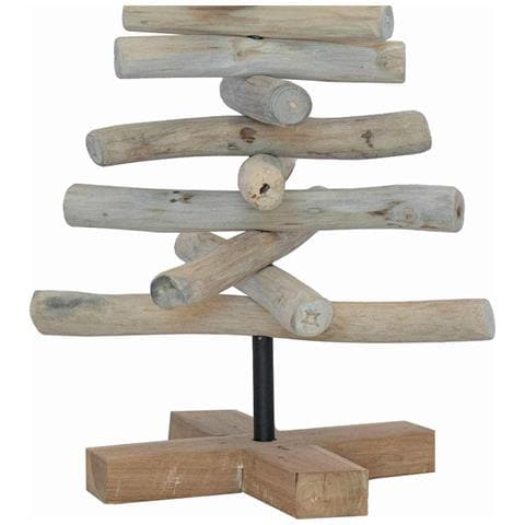 Albero di Natale Marrone 60 cm Legno massello di teak - Foto 9