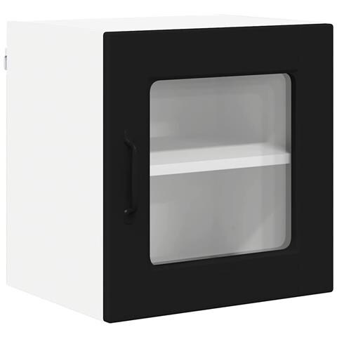 Pensile cucina con porta Nero 40 x 31 x 40 cm Legno multistrato - Foto 1