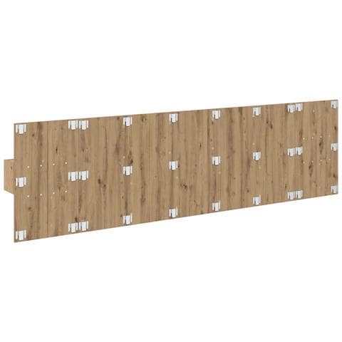 Testata con Comodino 3 pcs Rovere artigianale Legno multistrato - Foto 9