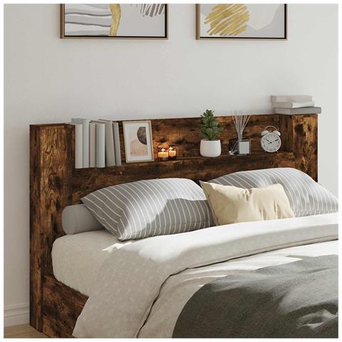 Testiera Rovere fumé 180 x 16,5 x 103,5 cm Legno multistrato - Foto 2