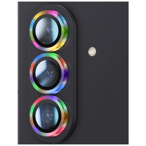 Protezione Obiettivo Fotocamera Per Galaxy Z Fold 7 Tripla Lente, Multicolore - Foto 2