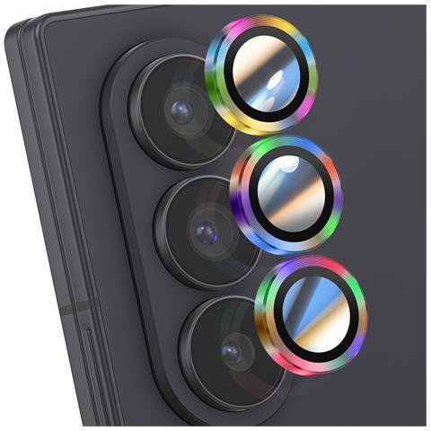 Protezione Obiettivo Fotocamera Per Galaxy Z Fold 7 Tripla Lente, Multicolore - Foto 1