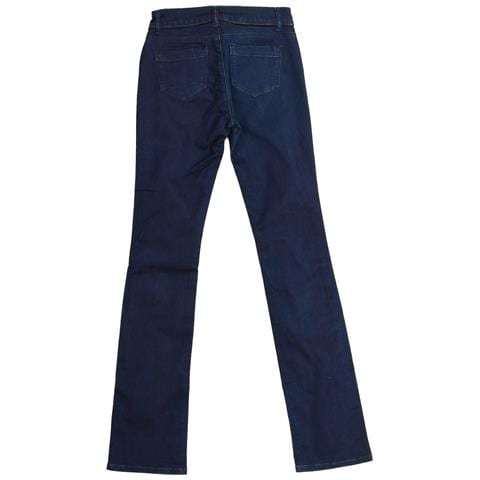 Pantaloni Lunghi In Denim Con Orli A Taglio Dritto Ajea13-a350 Donna - Foto 2