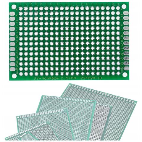 Piastra Prototipo Universale Doppia Faccia 40x60 Mm - Montaggio Tht, Fori 2,54 Mm | Costruzione Circuiti Elettronici - Foto 1
