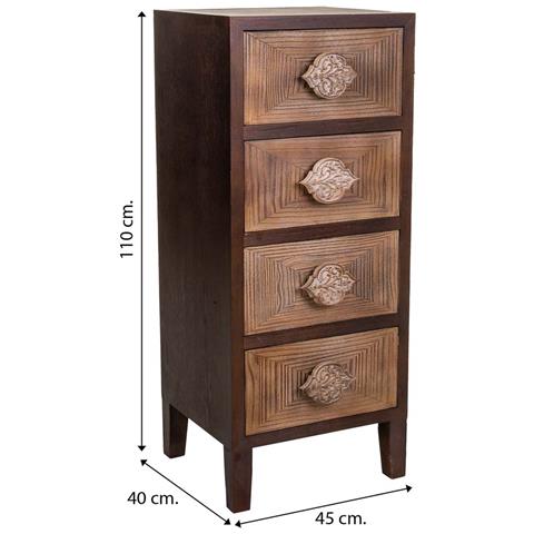 Cassasgabello In Legno Marrone 45x40x110h - Foto 7
