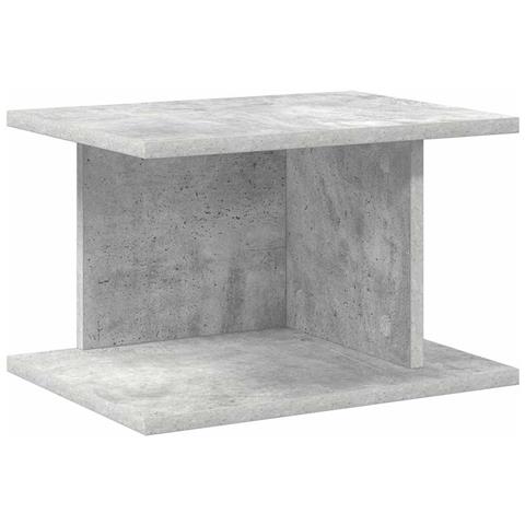 Comodino Grigio cemento 40 x 30 x 25 cm Legno multistrato - Foto 1