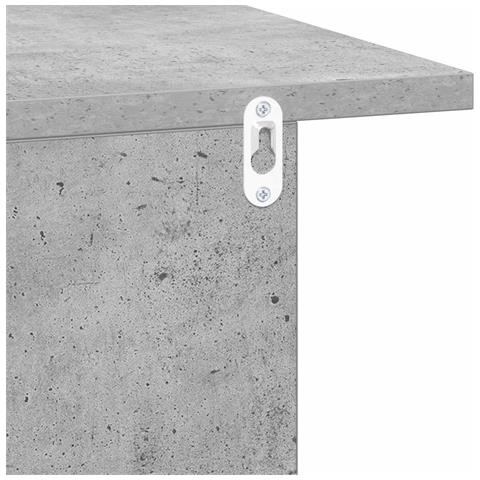 Comodino Grigio cemento 40 x 30 x 25 cm Legno multistrato - Foto 9