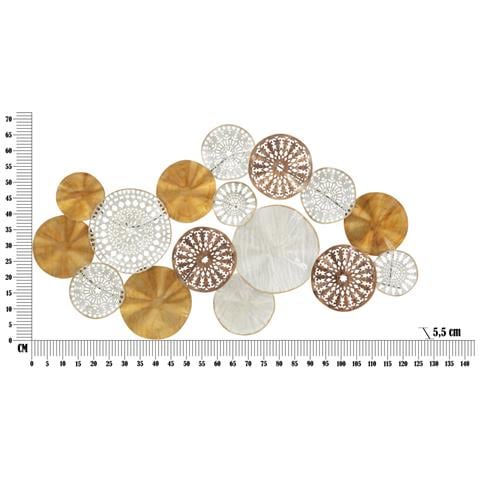 Decorazione In Metallo 3d Vkh32-multicolore-metallo-125x5,5x68,5 Cm - Foto 6