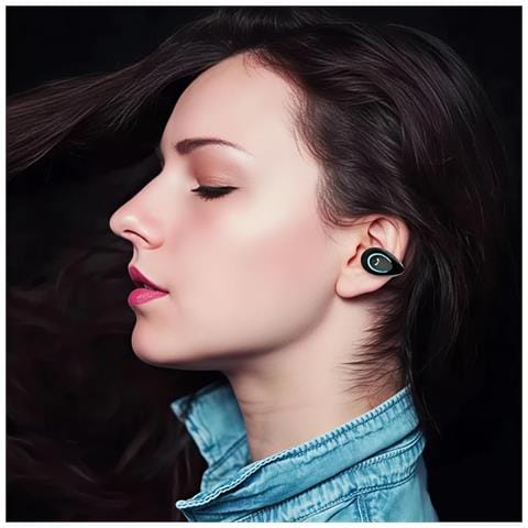 Auricolare Bluetooth 5.0 Premium - Resistente All'acqua, 10mm Bass, 20h Autonomia, Design Mini Iperleggero, Orecchio Libero - Per Sport, Lavoro, E Musica! - Foto 1