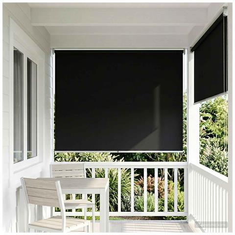 Voletta a rullo con protezione UV Nero 120 x 230 cm Poliestere - Foto 2