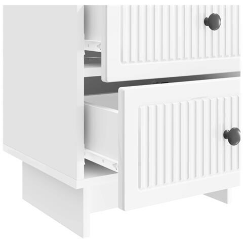 Armadio da Notte 2 pcs Bianco Lucido 43 x 34,5 x 47,5 cm - Foto 9