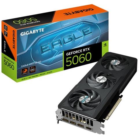 Scheda Grafica GeForce RTX 5060 Eagle MAX OC 8GB GDDR7 DLSS4 (GV-N5060EAGLEMAX OC-8GD) - Foto 1