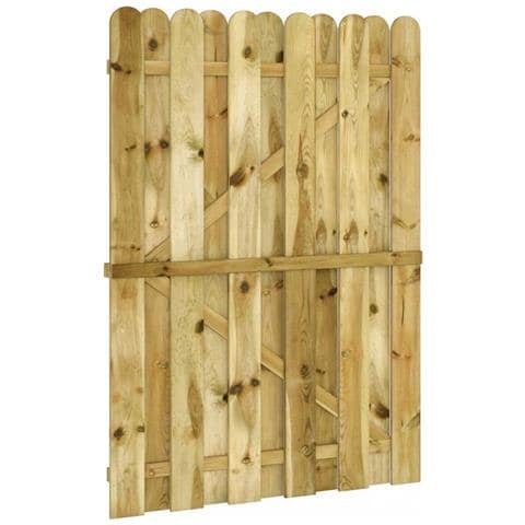 Cancello da giardino 100 x 150 cm Legno Massello di Pino Verde - Foto 1