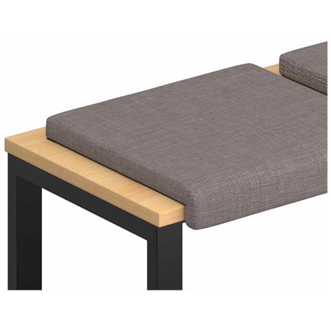 Cuscino per panchina 2 pz Tessuto Tortora Profondità 35 cm - Foto 1