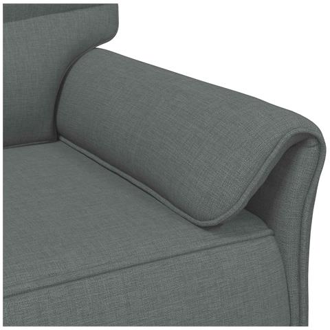Set di divani 2 pz Grigio Scuro Tessuto - Foto 2