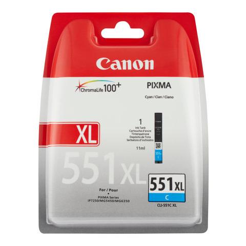 CLI-551XL Cartuccia Ink Originale Ciano per Canon PIXMa iP7250/8750 Capacità 695 Pagine - Foto 2