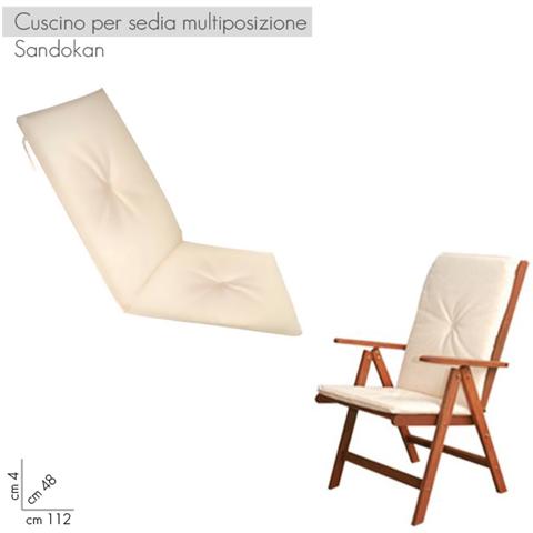 Cuscino Sandokan per Sedia Multiposizione 1 Posto Colore Ecru' - Foto 4