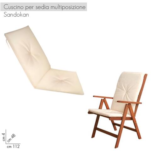 Cuscino Sandokan per Sedia Multiposizione 1 Posto Colore Ecru' - Foto 2