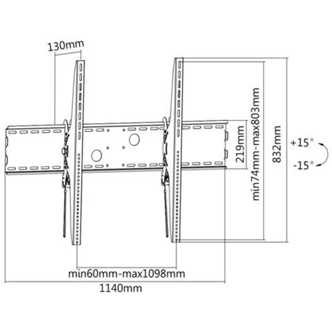 Staffa A Muro per Tv 60"-100" Fino A Vesa 1000x800 - Foto 3