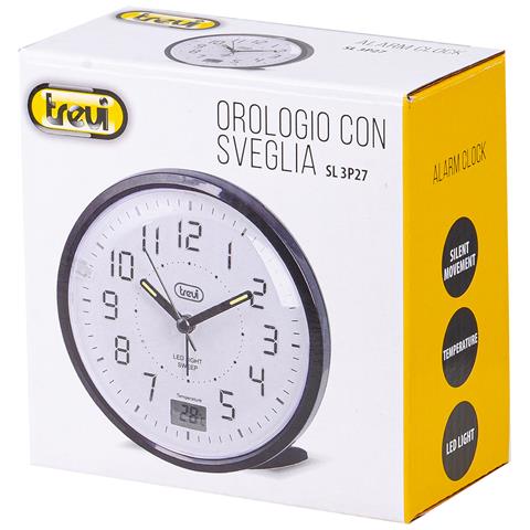 Orologio Al Quarzo Con Sveglia Sl 3p27 Nero - Foto 3